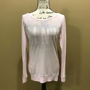 PINK | Rhinestone Long Sleeve Tee - XS